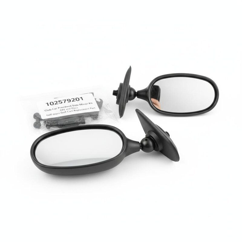 Club Car Precedent Side Mirror Kit 102579201 ABS and Glass Golf Cart Replacement Part