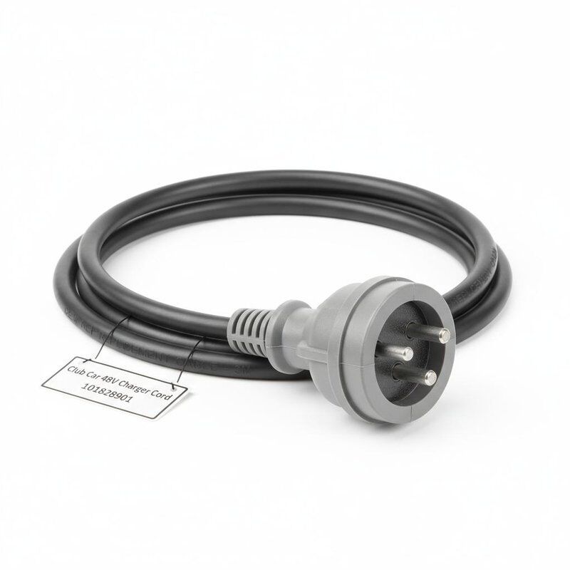 Club Car 48V Charger Cord Plug Wire 101828901 OEM Replacement Three Meter Heavy Cable Molded Waterproof Plug